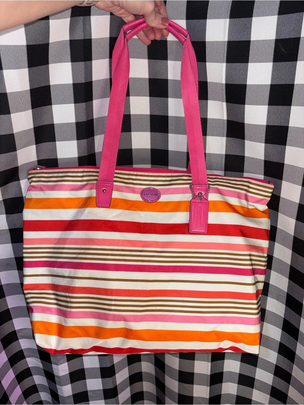 Coach Getaway Signature Weekender Nylon Tote